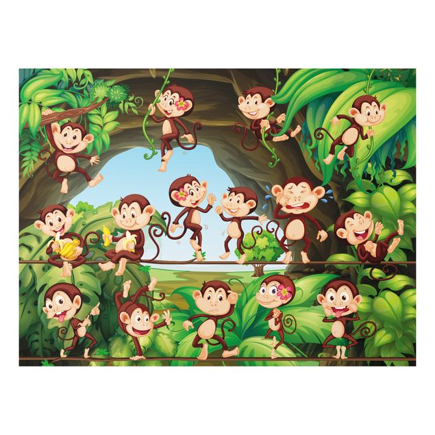 Tableau jungle tropicale Jungle Monkeys