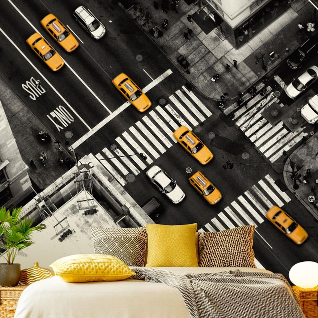 Papier peint panoramique ville Taxis de la ville de New York
