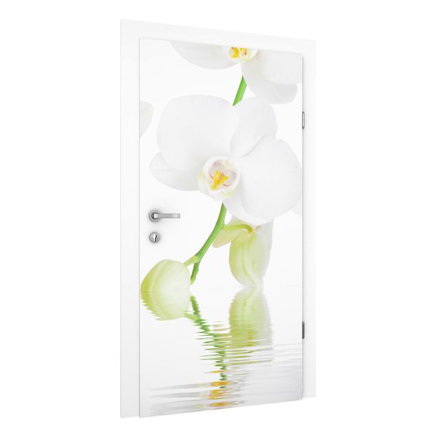 Papier peint orchidées Spa Orchid - White Orchid
