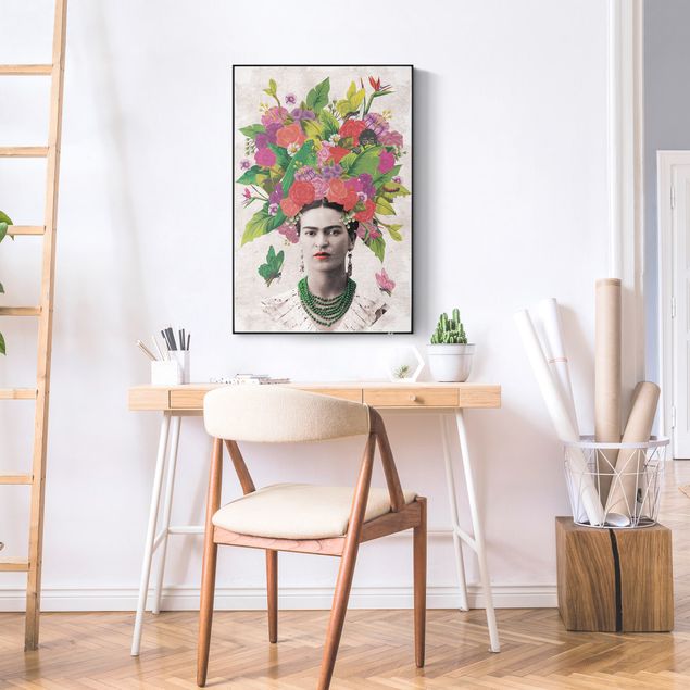 Tableaux fleurs Frida Kahlo - Portrait de fleur