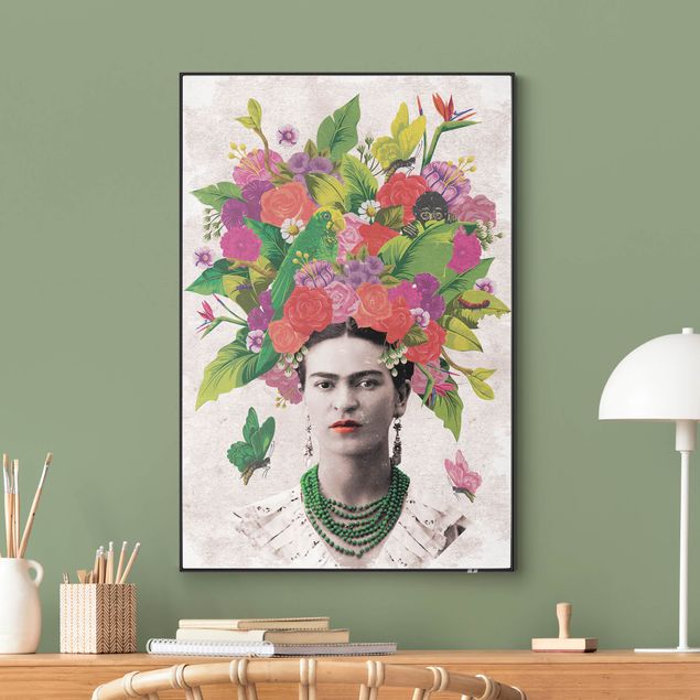 Tableaux portraits Frida Kahlo - Portrait de fleur