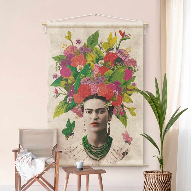 tenture xxl Frida Kahlo - Flower Portrait