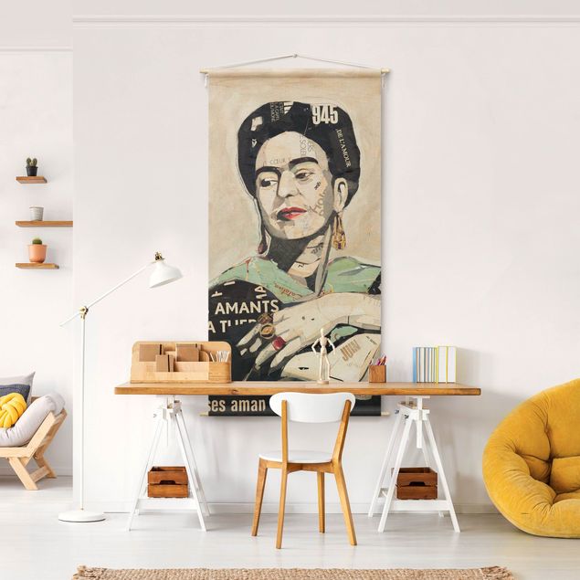 Tenture murale moderne Frida Kahlo - Collage No.4