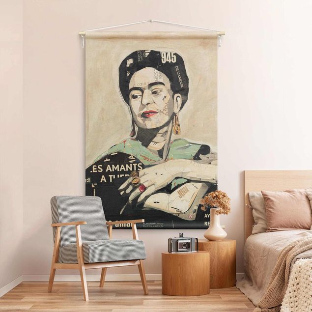 Tenture murale moderne Frida Kahlo - Collage No.4