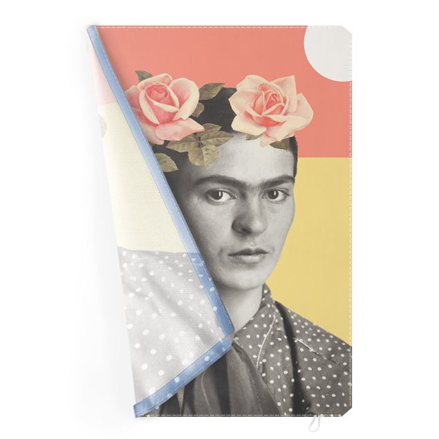 Tableau rétro Frida Kahlo - Collage au coucher du soleil