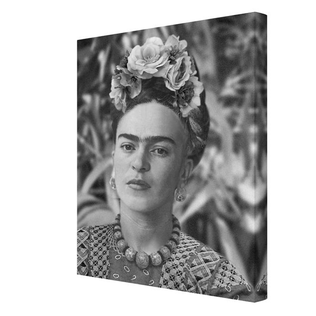 Tableaux muraux Frida Kahlo Photograph Portrait With Flower Crown