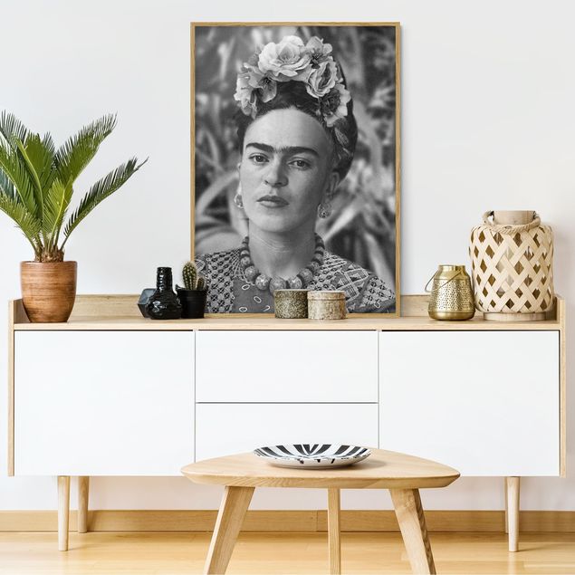 Tableau portrait Frida Kahlo Photograph Portrait With Flower Crown