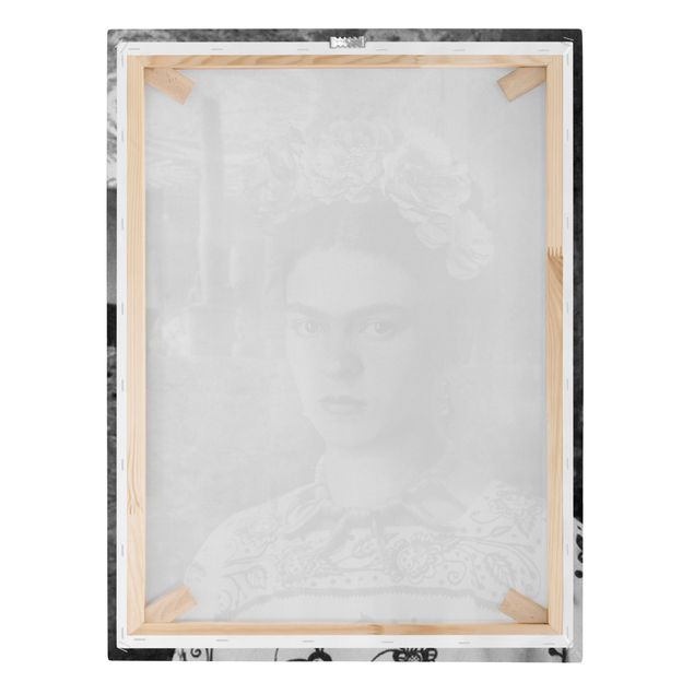 Tableaux toile Frida Kahlo Photograph Portrait With Cacti