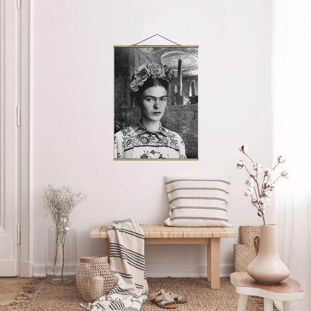 Tableaux reproductions Frida Kahlo Photograph Portrait With Cacti