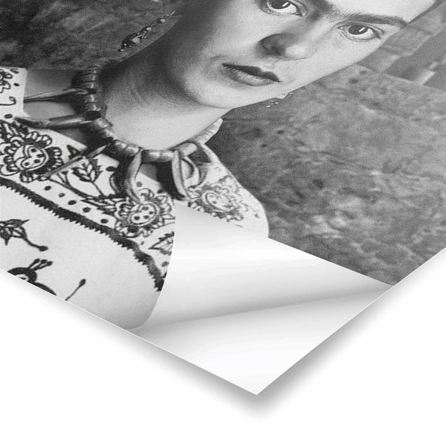 Affiche déco Frida Kahlo Photograph Portrait With Cacti