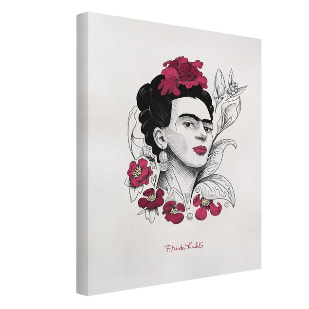 Tableau Frida Kahlo Frida Kahlo Portrait With Flowers