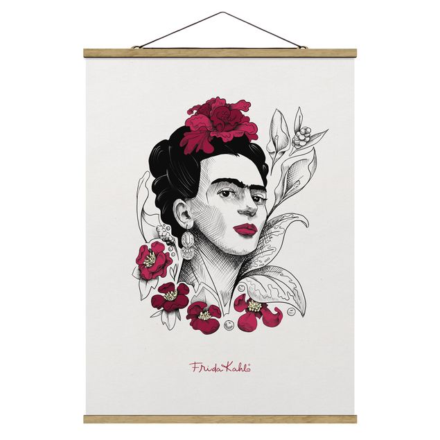 Tableau Frida Kahlo Frida Kahlo Portrait With Flowers