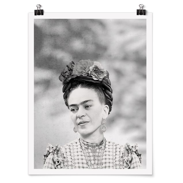 Tableaux noir et blanc Frida Kahlo Portrait