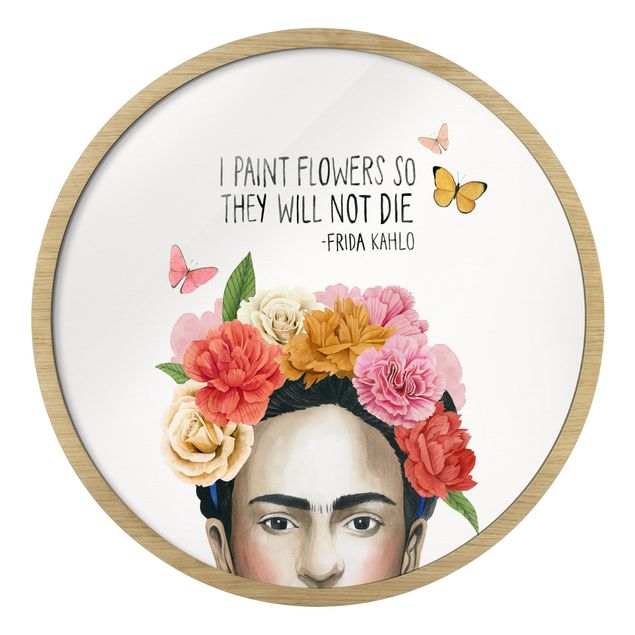 Tableau multicolore Pensées de Frida - Fleurs