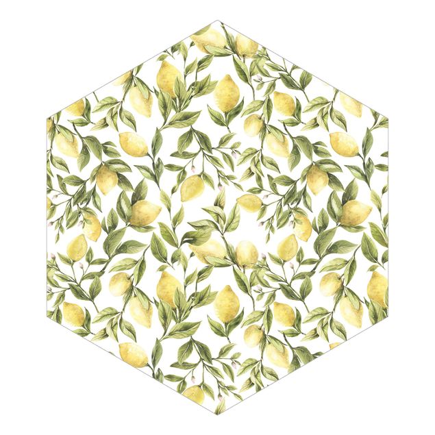 Tableaux de Uta Naumann Citrons Fruités avec Feuilles