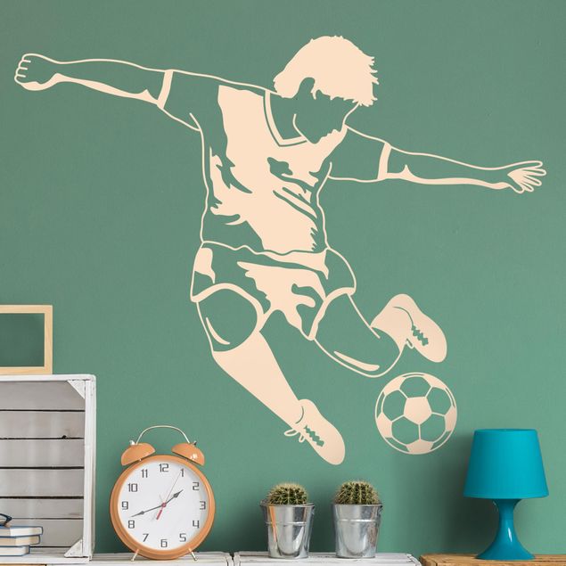 Sticker mural - Football star scoring a goal