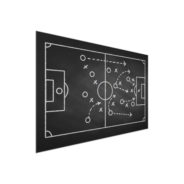 Tableaux moderne Football Strategy On Blackboard