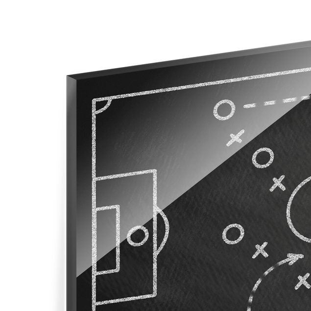 Tableaux muraux Football Strategy On Blackboard