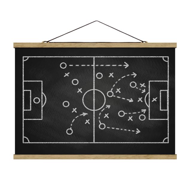 Tableaux citations Football Strategy On Blackboard