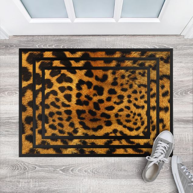 tapis imitation peau de bête Fourrure de Chat Serval