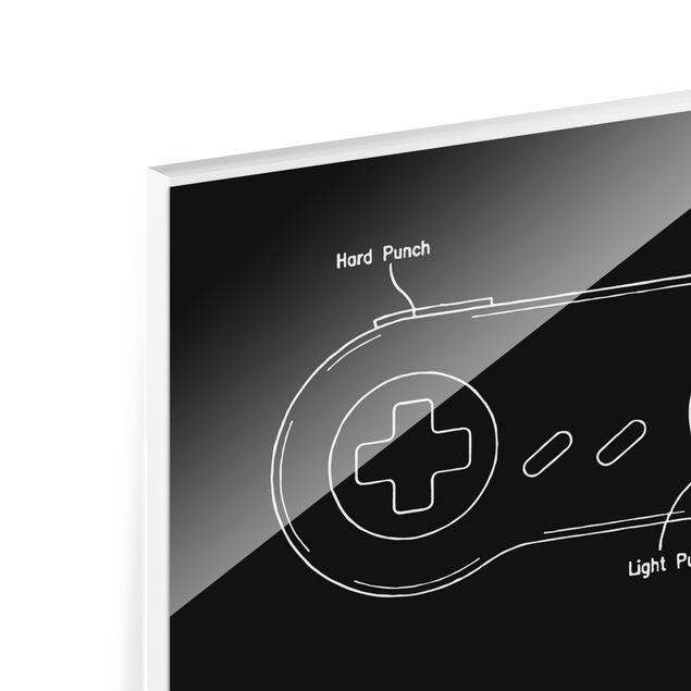 Tableau en verre - Gaming Anatomy Classics In Black