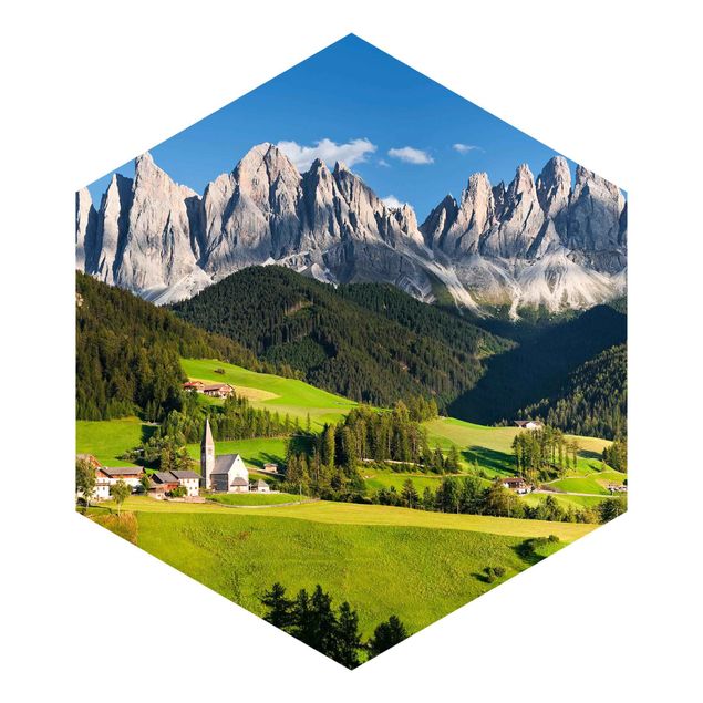Tapisserie bleu Odle dans le Tyrol du Sud