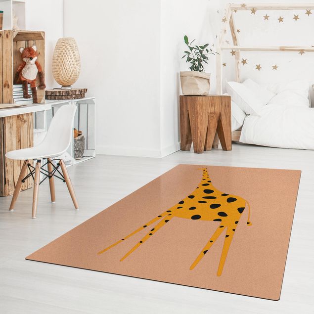 tapis modernes Girafe jaune