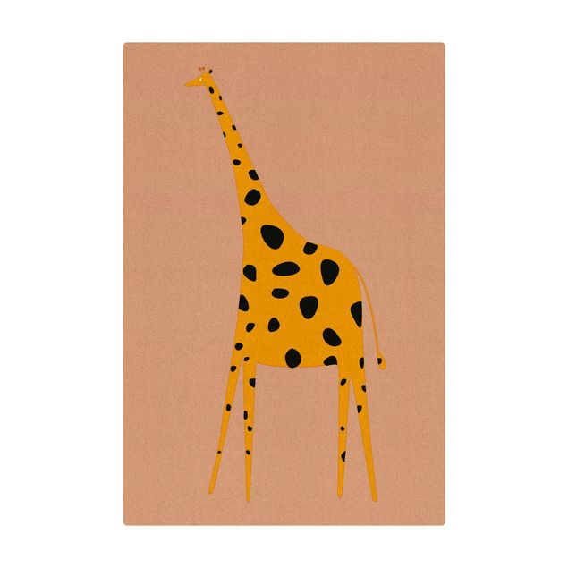 Tapis en liège - Yellow Giraffe - Format portrait 2:3