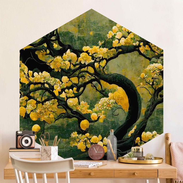 Papiers peints modernes Yellow Tree