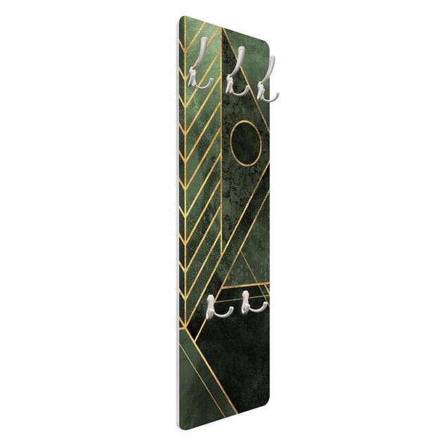 Porte-manteau - Geometric Shapes Emerald Gold