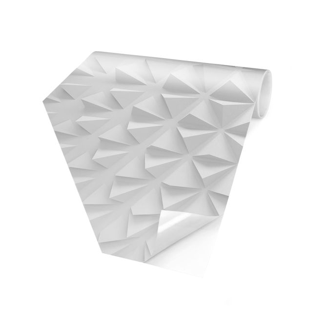 Papiers peints blancs Motif géométrique en 3D