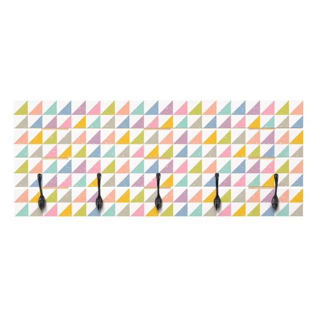 Porte manteau mural couleur Geometrical Pattern With Triangles Colourful