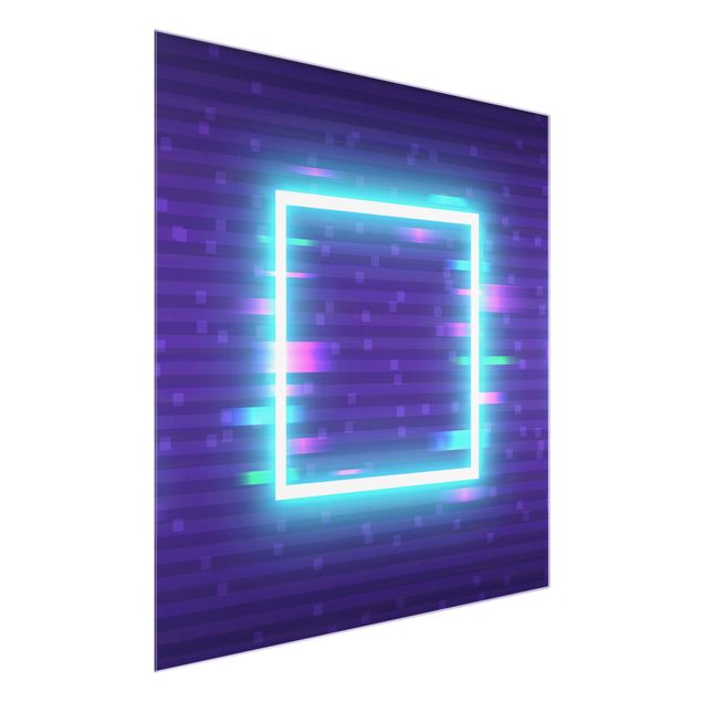 Tableaux en verre magnétique Geometrical Square In Neon Colours