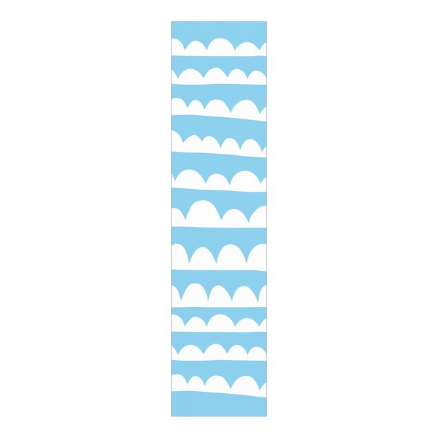 Panneaux coulissants avec dessins Bandes blanches de nuages dessinées dans un ciel bleu