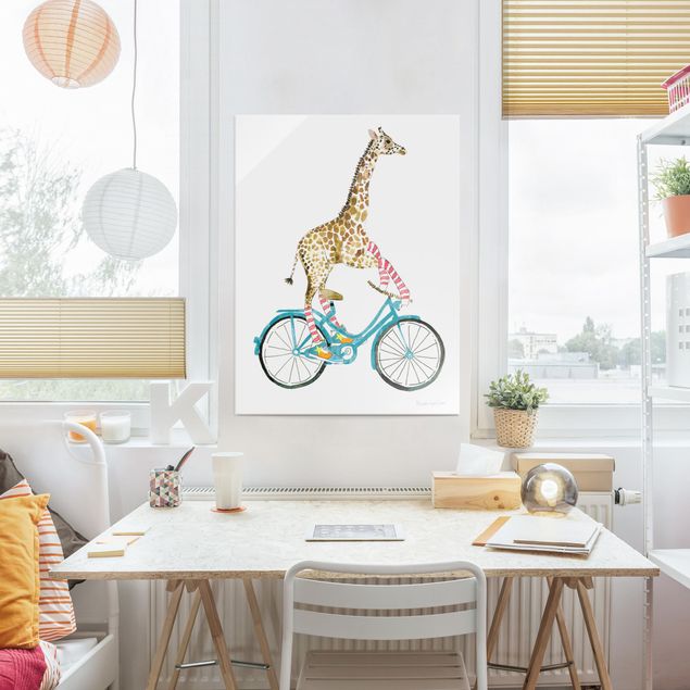 Tableaux modernes Giraffe on a joy ride II