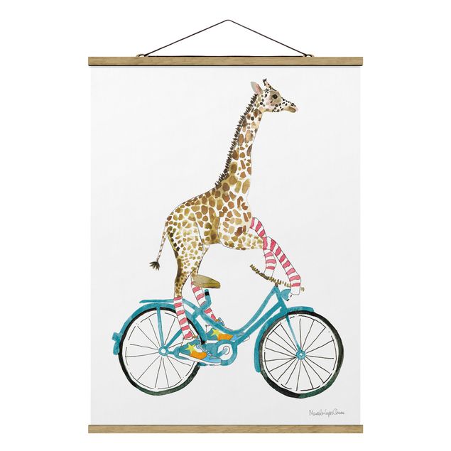 Tableau animaux Giraffe on a joy ride II