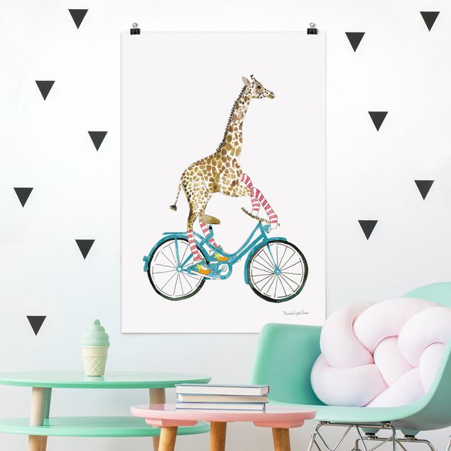 Déco chambre enfant Giraffe on a joy ride II