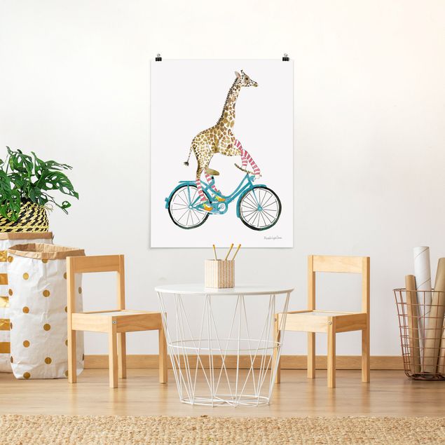 Tableaux moderne Giraffe on a joy ride II