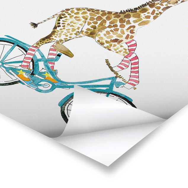 Affiche déco Giraffe on a joy ride II
