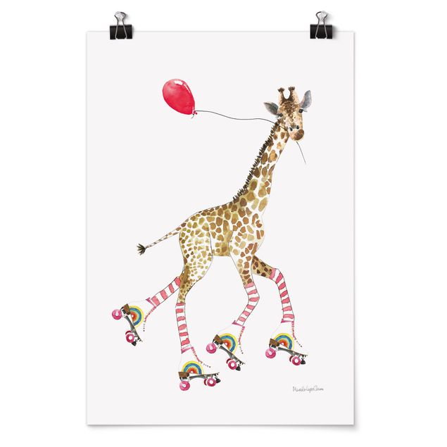 Cadre animaux Giraffe on a joy ride