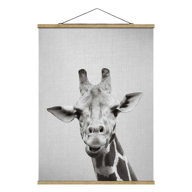 Tableaux animaux Girafe Gundel Noir et Blanc