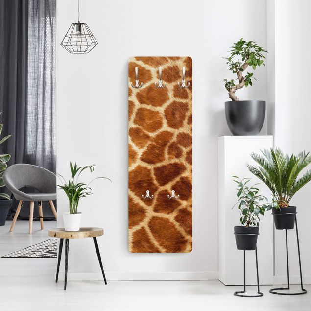 Porte manteau mural animaux Fourrure de girafe