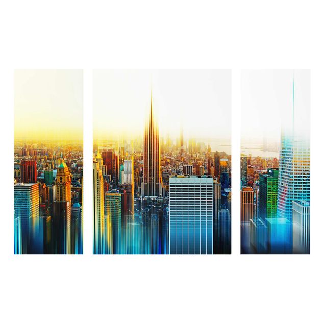Tableaux en verre architecture & skyline Abstrait de Manhattan