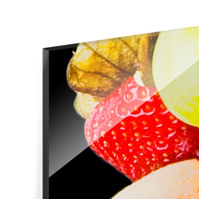 Tableaux en verre magnétique Fruits exotiques colorés