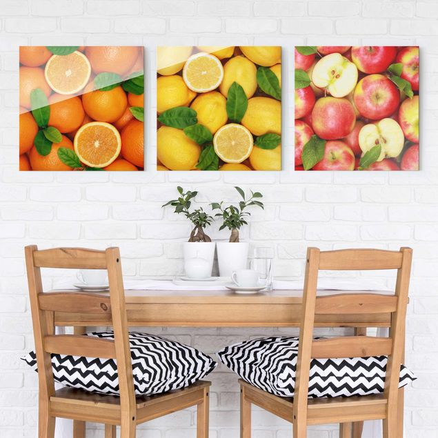 Déco mur cuisine Trio de fruits