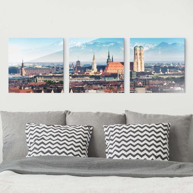 Tableaux en verre architecture & skyline Munich
