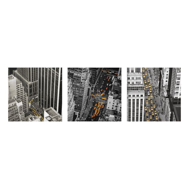 Tableaux en verre architecture & skyline Taxis de New York
