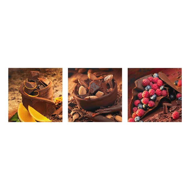Tableaux moderne Chocolat avec fruits et amandes