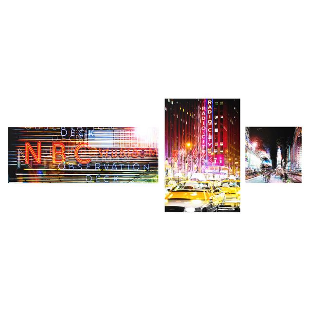Tableaux en verre architecture & skyline Lumières de Times Square