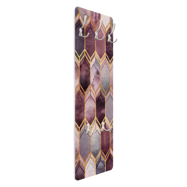 Porte-manteau - Stained Glass Geometric Rose Gold